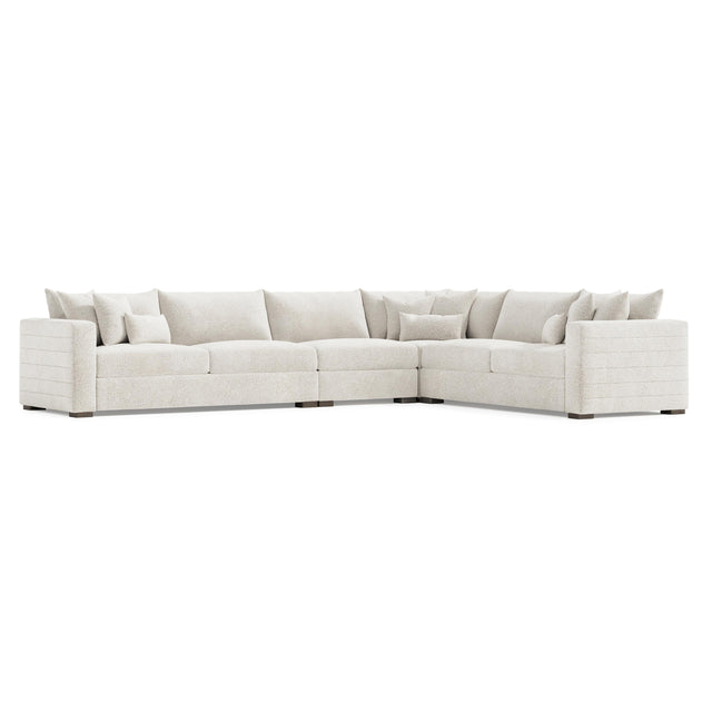 Helena Portobello Sectional Wood Foot - Ornate Home
