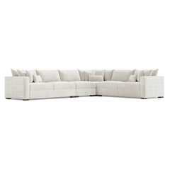 Helena Portobello Sectional Wood Foot - Ornate Home
