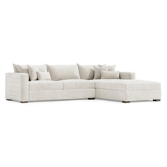 Helena Portobello Sectional Wood Foot - Ornate Home