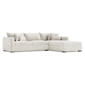 Helena Portobello Sectional Wood Foot - Ornate Home