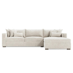Helena Portobello Sectional Wood Foot - Ornate Home
