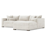 Helena Portobello Sectional Wood Foot - Ornate Home