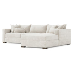 Helena Portobello Sectional Wood Foot - Ornate Home