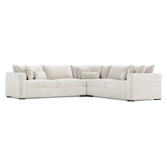 Helena Portobello Sectional Wood Foot - Ornate Home