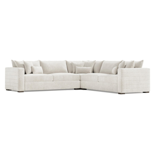 Helena Portobello Sectional Wood Foot - Ornate Home