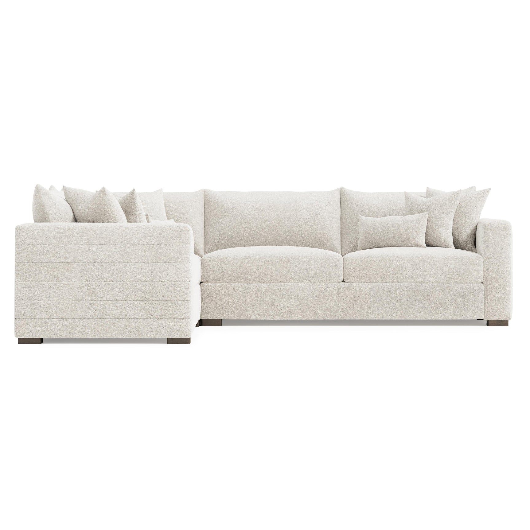 Helena Portobello Sectional Wood Foot - Ornate Home
