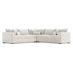 Helena Portobello Sectional Wood Foot - Ornate Home