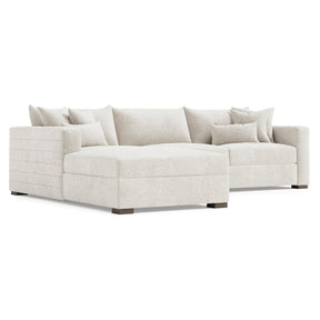 Helena Portobello Sectional Wood Foot - Ornate Home