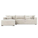 Helena Portobello Sectional Wood Foot - Ornate Home