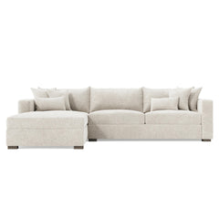 Helena Portobello Sectional Wood Foot - Ornate Home