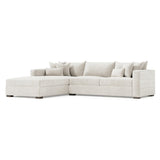 Helena Portobello Sectional Wood Foot - Ornate Home