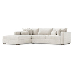 Helena Portobello Sectional Wood Foot - Ornate Home
