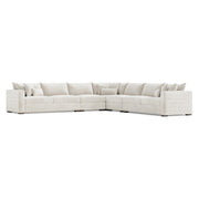 Helena Portobello Sectional Wood Foot - Ornate Home