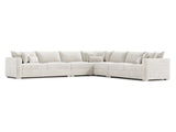 Helena White/Cream Fabric Sectional - Ornate Home