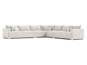 Helena White/Cream Fabric Sectional - Ornate Home