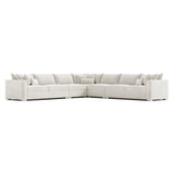 Helena White/Cream Fabric Sectional - Ornate Home