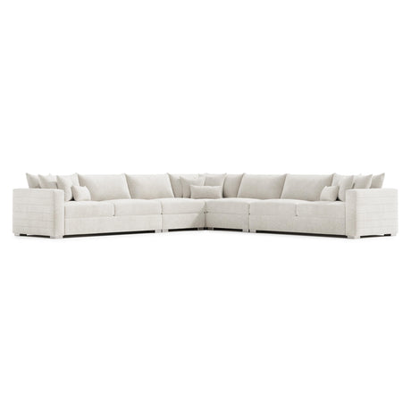 Helena White/Cream Fabric Sectional - Ornate Home