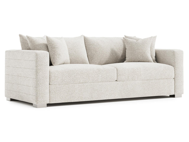 Helena White/Cream Fabric Sofa Metal Foot - Ornate Home