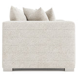 Helena White/Cream Fabric Sofa Metal Foot - Ornate Home