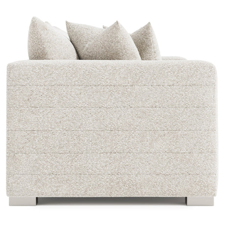 Helena White/Cream Fabric Sofa Metal Foot - Ornate Home