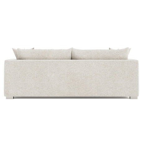 Helena White/Cream Fabric Sofa Metal Foot - Ornate Home