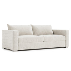 Helena White/Cream Fabric Sofa Metal Foot - Ornate Home