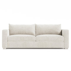 Helena White/Cream Fabric Sofa Metal Foot - Ornate Home