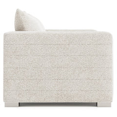 Helena White/Cream Fabric Sofa Metal Foot - Ornate Home