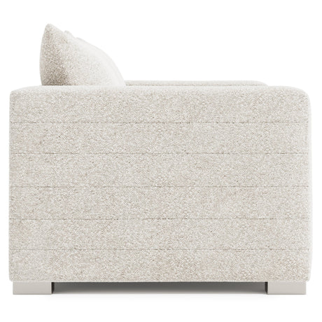 Helena White/Cream Fabric Sofa Metal Foot - Ornate Home