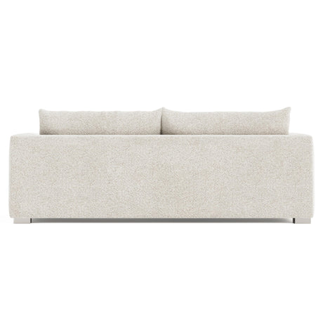 Helena White/Cream Fabric Sofa Metal Foot - Ornate Home