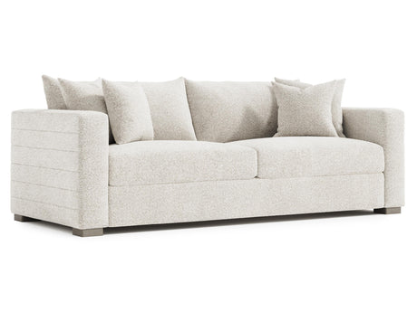 Helena White/Cream Fabric Sofa Wood Foot - Ornate Home