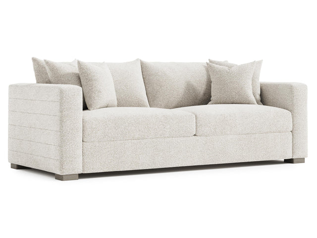 Helena White/Cream Fabric Sofa Wood Foot - Ornate Home