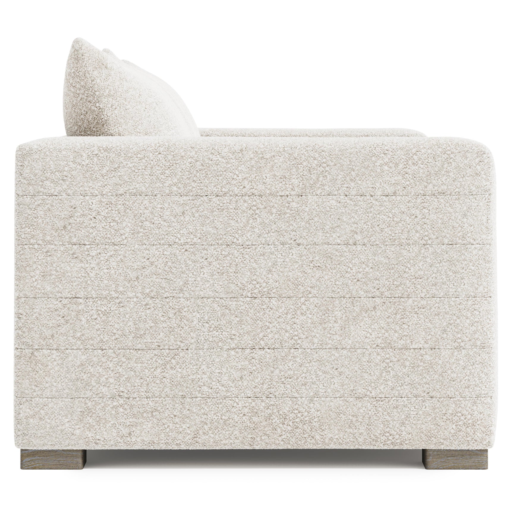 Helena White/Cream Fabric Sofa Wood Foot - Ornate Home