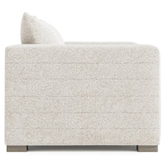 Helena White/Cream Fabric Sofa Wood Foot - Ornate Home