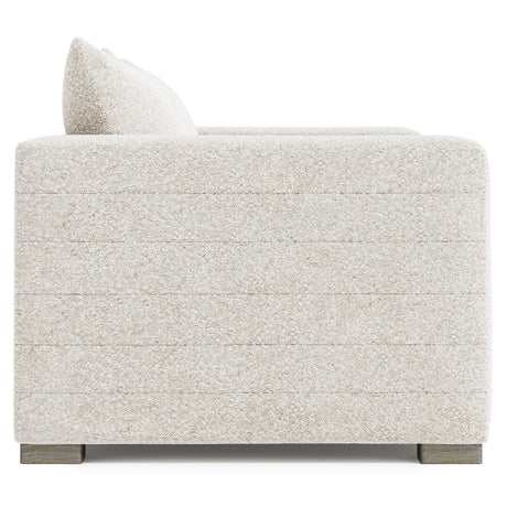 Helena White/Cream Fabric Sofa Wood Foot - Ornate Home