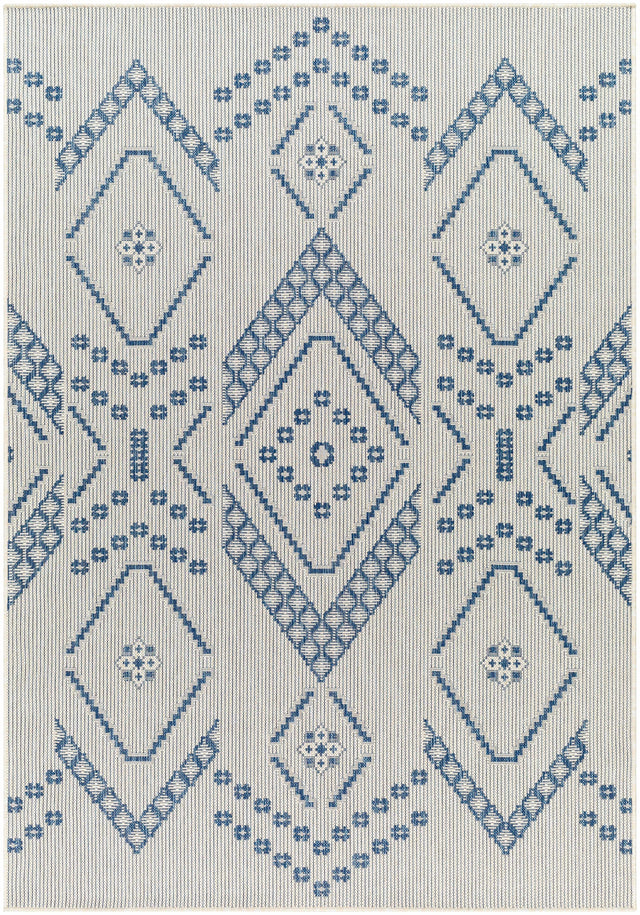 Helga Blue Outdoor Area Rug - Clearance - Ornate Home