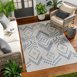 Helga Blue Outdoor Area Rug - Clearance - Ornate Home