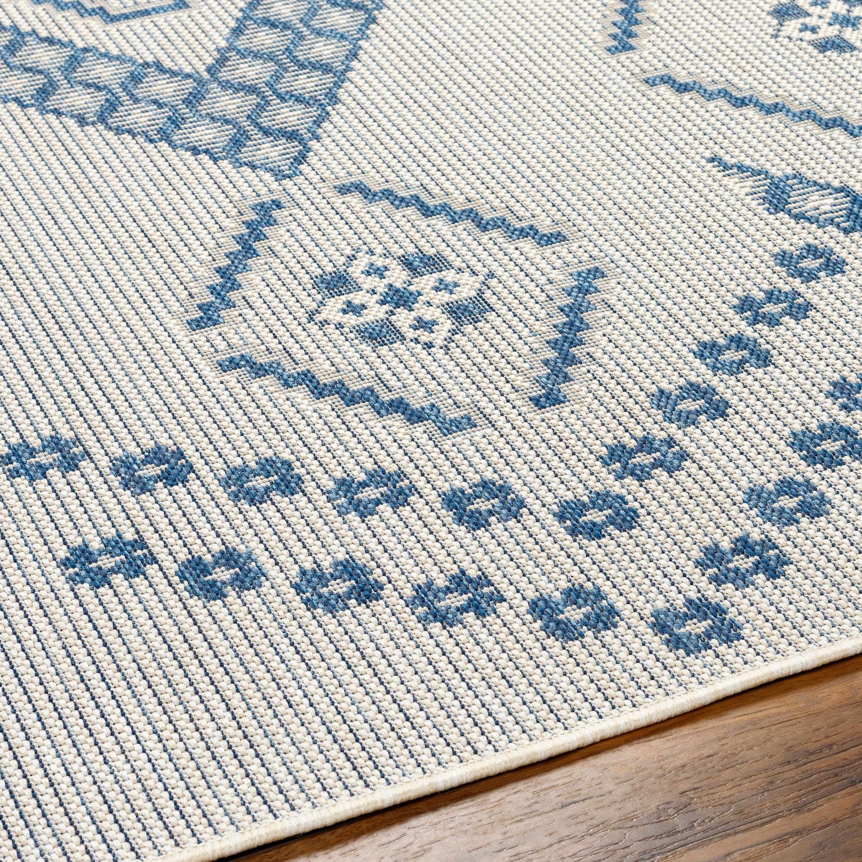 Helga Blue Outdoor Area Rug - Clearance - Ornate Home