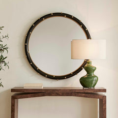 Helia Brass Round Mirror - Ornate Home
