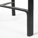 Helios Brown Round Solid Wood Iron Base Nesting End/Side Tables (Set of 2) - Ornate Home