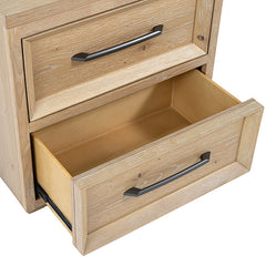 Helios Natural Nightstand w/ USB - Ornate Home