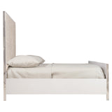 Helios Pure White/Capiz Shell Panel King Bed - Ornate Home