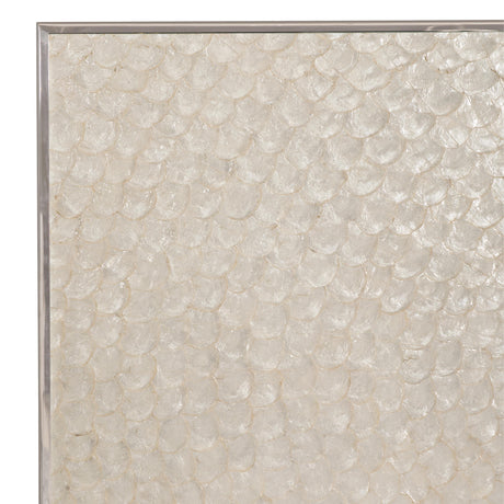 Helios Pure White/Capiz Shell Panel King Bed - Ornate Home