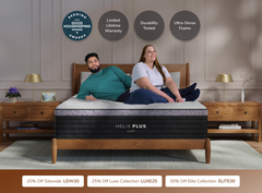 Helix Plus Luxe White/Black Mattress - Ornate Home