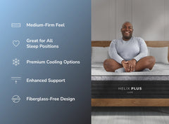 Helix Plus Luxe White/Black Mattress - Ornate Home