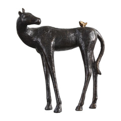 Hello Friend Black/Bronze/Brown Horse Sculpture - Ornate Home