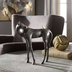 Hello Friend Black/Bronze/Brown Horse Sculpture - Ornate Home