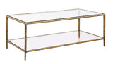 Helma Matte Gold Coffee Table - Ornate Home