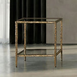 Helma Matte Gold End Table