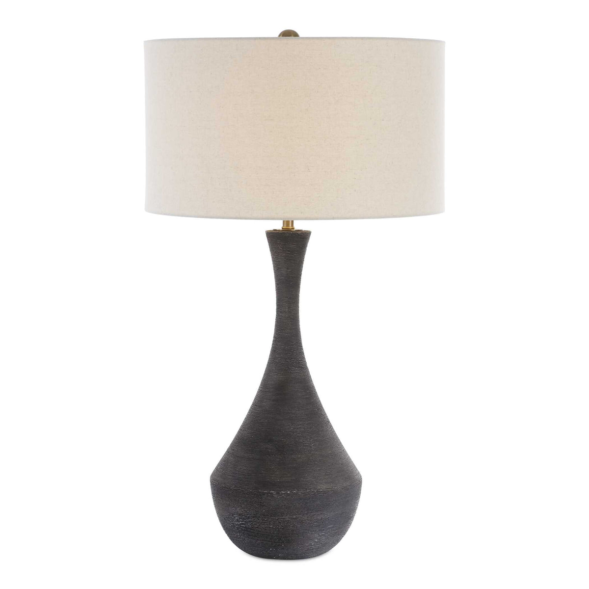 Helston Dark Charcoal Table Lamp - Ornate Home